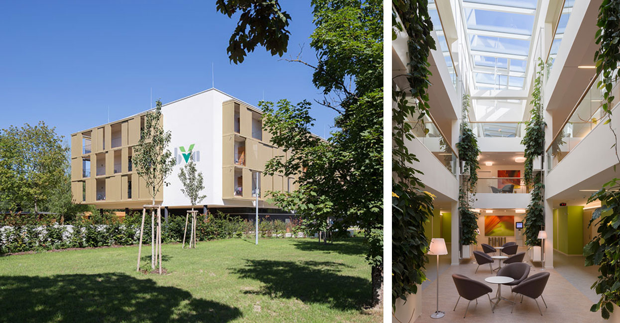 Therapiezentrum Justuspark, Bad Hall, Stationsgang mit Bepflanzung